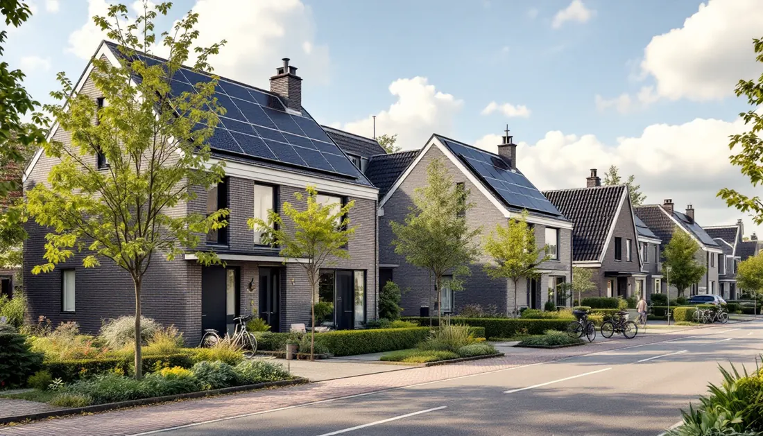 Zonnepanelen op nieuwbouwwoningen in Hoofddorp (Haarlemmermeer)